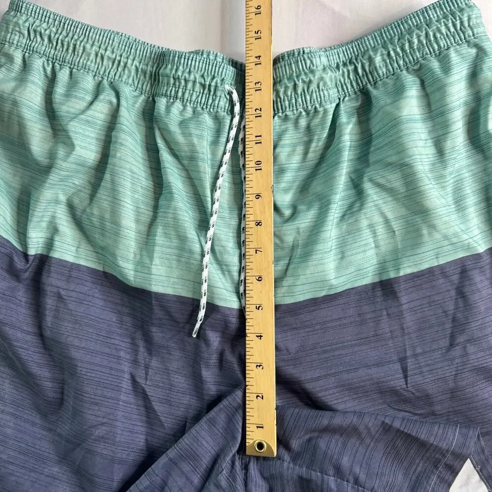 Goodfellow & Co Men’s Swim Trunks XXL Green Gray Colorblock Board Shorts
